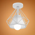 Miniatyrbilde 1 av 4: Retro taklampe Diamantbur Hvit Taklampe for Stue Spisestue