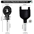 Miniatyrbillede 2 af 5: 40 stk. Elektrisk hegn isolatorer skrue, elektrisk hegn ring isolator tape skrue træstolpe isolatorer