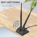 Miniatyrbilde 2 av 5: 2.4G/5G Dual-Band Antenne med 2 meter Forlengelseskabel 6DB Magnetisk Base Trådløst Nettverkskort WIFI SMA Antenne