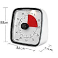 Miniatyrbillede 2 af 5: 60-Minutters Timer, Klasserums Timer, Nedtællingstimer til Børn og Voksne, Tidsstyringsværktøj til Undervisning Grå