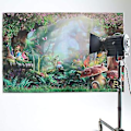Pikkukuva 4 / 5: Wonderland Valokuva Taustakangas 3D Sarjakuva Studio Tausta Seinärekvisiitta 90x150cm (d-4)