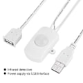 Miniatyrbillede 3 af 5: 2A DC 5‑24V PIR Infrarød Bevægelsessensor Detektor Automatisk Kontakt LED Strip USB Interface Hvid