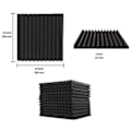 Miniatyrbillede 2 af 5: Acoic Skumpaneler Ons 24 Pakke Acoic Paneler 1 X 12 X 12 tommer Studio Lydabsorberende Fliser Re