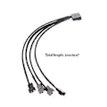 Miniatyrbild 2 av 5: Y-splitter 4x 3-Pin/4-Pin PWM-fläktkablar till 4-Pin Molex till CPU 3P 4P Strömkabel