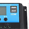 Miniatyrbilde 4 av 4: Solar Laderegulator 12V 24V 30A PWM Utladningsregulator LCD-skjerm Dobbel USB-utgang