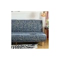 Miniatyrbillede 5 af 5: Armløs Sofaovertræk 3 Personers Stretch Sofaovertræk All Over Folding Sofa Beskytter, Universal Skridsikker Sofa Håndklæde 180-210cm (Bladprint) HIA