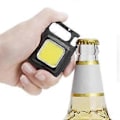 Miniatyrbillede 1 af 5: Mini Cob Nøgleringslygter 400 Lumen 3 Lystilstande Bærbar Lomme Lygte Multifunktionel Lommelygte Med Foldbart Beslag