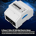 Pikkukuva 3 / 5: 220V Digitaalinen 1-vaihe 2-johdin 4P Din-kisko Sähkömittari Elektroninen KWh-mittari (20(80)A)