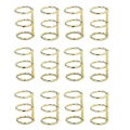 Miniatyrbillede 1 af 5: 12 stk. 3-rings ringe bladbindere ringe snap split hængsel 20 mm indvendig diameter