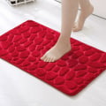 Miniatyrbillede 1 af 5: Antiskrid bademåtte 40x60cm Indendørs dør måtte Memory skum Entré tæppe til badeværelse Badekar Køkken Rød