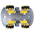 Miniatyrbilde 1 av 5: Smart Robotbilsett Firehjuls Smart Mecanum Hjul Enkeltlags Aluminium Legering Bilchassis DIY Monteringssett