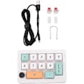 Miniatyrbillede 1 af 5: 13 Taster Makro Programmerbar Hot Swappable Mekanisk Switch 7 Farve RGB Lys Gaming Mini Tastatur Numerisk Tastatur Hvid