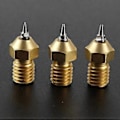 Miniatyrbillede 5 af 5: 3 Stk. 0.2/0.3/0.5 Ekstruder Dyse Print til Hoved med Aftagelige Rustfri Stålspidser til E3D V6 Hotend Dyse 1.75mm