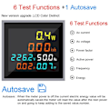 Miniatyrbillede 2 af 5: Mini AC Energimåler 1 Fase 110V 220V 100A Voltmeter Amperemeter Wattmeter Frekvenstester HD LCD Display Power Faktor Volt Amp Monitor