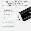 Miniatyrbilde 2 av 5: AC11 2.4G/5G 600Mbps Wifi Adapter USB Trådløst Nettverkskort USB Dongle AP Dual Band Wi-Fi Lan Ethernet 600M RTL8811AU