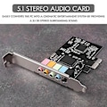 Miniatyrbilde 2 av 5: Pcie Lyd 5.1, Pci Surround 3d O For PC Med Høy Lydytelse