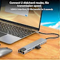 Miniatyrbild 4 av 5: USB-C Hub med Ethernet, 4K HD, USB 3.0, SD-kortläsare, 87W PD Laddning Höghastighetsdataöverföring för MacOS