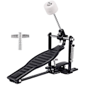Miniatyrbillede 1 af 5: Trommepedal Sort Aluminiumlegering Børne Rack Trommesæt Med Trommestik & Trommenøgle