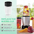 Miniatyrbillede 5 af 5: Udskiftningskniv + 16Oz Kop Sæt til , Udskiftningsdele Kompatible med 250W MB1001 Blender