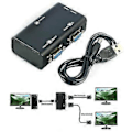 Miniatyrbild 1 av 5: 2 Portar Vga Svga Splitter Adapter Konverter Box 1 Dator Till 2 Monitor Video Lcd Skärm