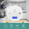 Miniatyrbild 4 av 5: Kolmonoxiddetektorlarm CO-detektorlarmsensor med LCD-display minnesfunktion batteridriven för hem sovrum vardagsrum fabrik hotell