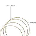 Miniatyrbillede 2 af 5: 8 Pak 10 Tommer Guld Drømmefanger Metalringe Blomsterkranse Krans Macrame Kreationer Ring Til Diy Cr