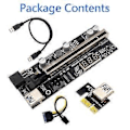 Miniatyrbilde 2 av 5: Forlenger for GPU Mining Temperatur Stiger Adapter Vedio Kort USB 3.0 Kabel 6PIN