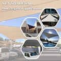 Miniatyrbillede 3 af 5: UV-skygge sejl - 2x2x2 Hdpe trekant solbeskyttelse - beige altan haveklud