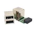 Miniatyrbild 2 av 5: 2st Intern Moderkort 9pin Till 2 Port Usb 2.0 A Hona Adapter