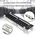 Miniatyrbilde 3 av 5: Verktøysett 12 Port Cat6 Patch Panel Rj45 Ing Mount Rack Med Overflatemontering B