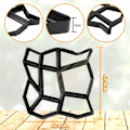 Miniatyrbillede 2 af 5: Betonform til fortov, formplader, forskalling, plastforme til betonplader til haven 42,5 x 42,5 x 4 cm