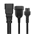 Miniatyrbillede 3 af 5: IEC320-C20 Han til IEC320-C5 +EU4.0mm Hun Adapterledning Y-splitter Strømledning