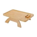 Miniatyrbillede 1 af 5: Bambus Sofabakke Bord Klips På Sidebord Til Brede Sofa Armlæn, Foldbar Sofabakke Med 360 Graders Rotation