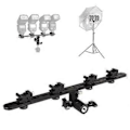 Miniatyrbild 5 av 5: Flash Bas Reflektor Flash Guide Fotografering Fyllnadsljusstativ Telefon Multi-Position Live Streaming Slide Stativ, B