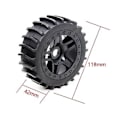 Miniatyrbilde 2 av 5: For 1/8 Rc Dekk Padle Dekk Strand Dekk Dekk Racing Dekk 17mm Fjernstyrt Bil Tilbehør