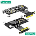 Pikkukuva 3 / 5: Riser-kortti M.2 M-Key NVME SSD PCIe X4 -jatkokaapeli jäähdytystuulettimella RGB LED magneettisella alustalla 2230-2280 NVME SSD B:lle