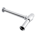 Miniatyrbilde 2 av 5: Forkrommet Sink Legering Vask Servant Rør Rund Vannlås for Baderom Kjøkken Avløp