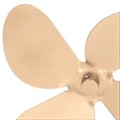 Miniatyrbillede 2 af 4: Komfurventilator Blad Aluminiumlegering 4 Blade Sæt Kit med Unbrakonøgle Skrue til Udskiftning Guld