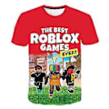 Miniatyrbilde 1 av 2: 5-9 År Barn Roblox 3D-Printet Kortarmet T-skjorte Topper