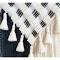 Miniatyrbillede 3 af 5: Sort og hvid vævet vægophæng Boho vægdekoration Kunst-dekorativ geometrisk vægtæppe til lejlighed soveværelse stue galleri fest Vi