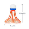Miniatyrbillede 2 af 5: 3 stk. Nylon Shuttlecocks Holdbare Plast Badminton Shuttlecocks Indendørs Udendørs Sports Badmintonbolde Vindtæt Shuttlecock