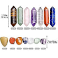 Miniatyrbillede 2 af 5: S Kit 7 Chakra Sæt Tromlede Sten Dobbelt Spids Stav