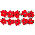 Miniatyrbild 4 av 5: 2m 10 LED Julstjärneblommor Dekorationer Girlang Ljusslinga Julgransprydnader Jul