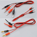 Miniatyrbild 5 av 5: 3 set - 4mm bananplugg testledningar, multimeterkabel testkrok, dubbelhuvud krokodilklämma testledning, multimeter testledningssats.