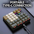 Miniatyrbilde 5 av 5: 33 Tasters Kablet Mekanisk Numerisk Tastatur med Flerfargede Lys Passer Bærbar PC Numerisk Tastatur, BlåHvit, Rød Bryter