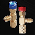 Miniatyrbillede 4 af 5: R22 R410 AC Ventil 1/4 Tomme Påfyldningssamling A/C Kølemiddelventil Aircondition Reparation og Fluorid Sikkerhedsadapter B