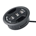 Miniatyrbilde 5 av 5: USB Hub USB 2.0 Skrivebord Gjennomføring USB 2.0 Hub Audio Skrivebordsfeste Adapter 3 Port Feste I Skrivebord Multi Por