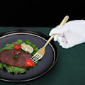 Miniatyrbillede 4 af 5: 6 Dele Rustfrit Stål 8 Tommer Bestiksæt Dessertgafler Spisegafler Salatgafler Til Hjemmet.