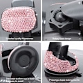 Miniatyrbillede 5 af 5: Bling mobiltelefonholder til bil, justerbar biltelefonholder automatisk rotation 360° luftventil til iPhone Galaxy Smartphone eller GPS-enheder 3,5-6 tommer (P