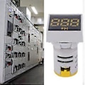Miniatyrbillede 2 af 4: Firkantet Digital Display LED Indikationslys AC100~380V 20~75Hz Frekvensmåling (Gul)